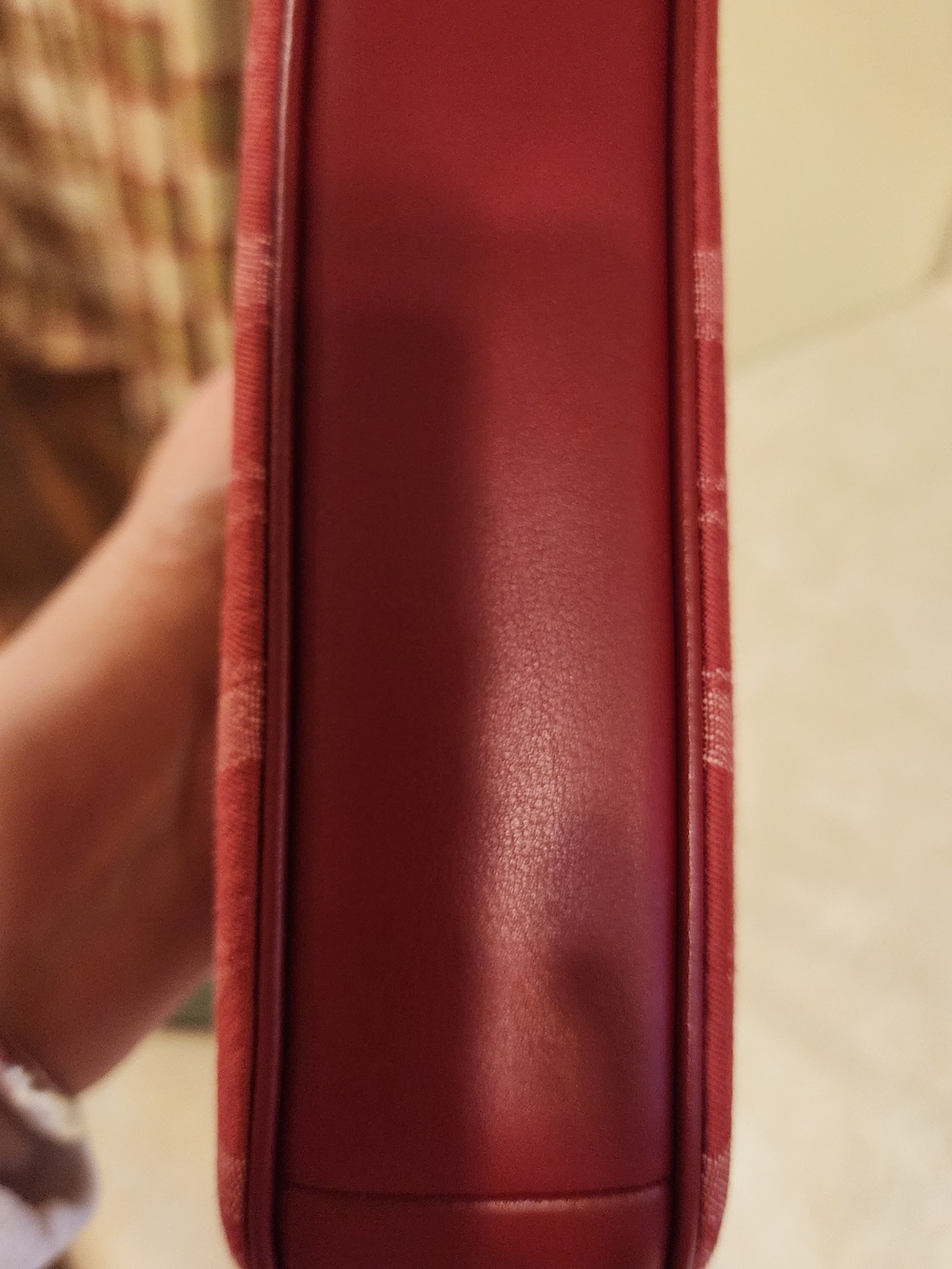 Coach Nolita 19 wristlet in signature red denim.  - Picture 8 of 11